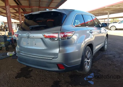 2015 Toyota Highlander Xle V6 z USA, uszkodzony, nr VIN 5TDJKRFH7FS096831